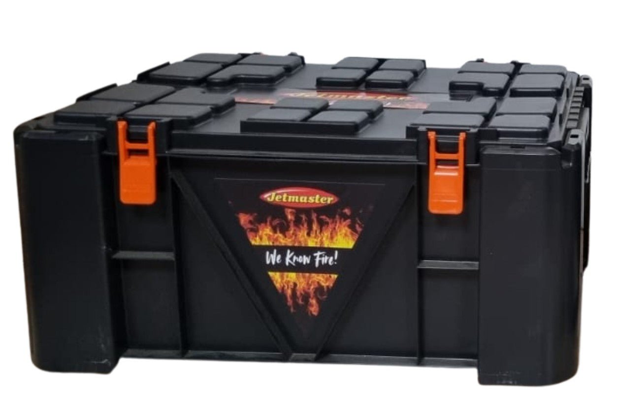 Jetmaster Camp Braai with Rotisserie Set, Stainless Steel Kebab Skewers in an Amo Box - Lifespace
