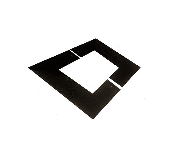 Jetmaster Chimney Escutcheon/ Ceiling Plate (Square) - Black Mild Steel - Lifespace