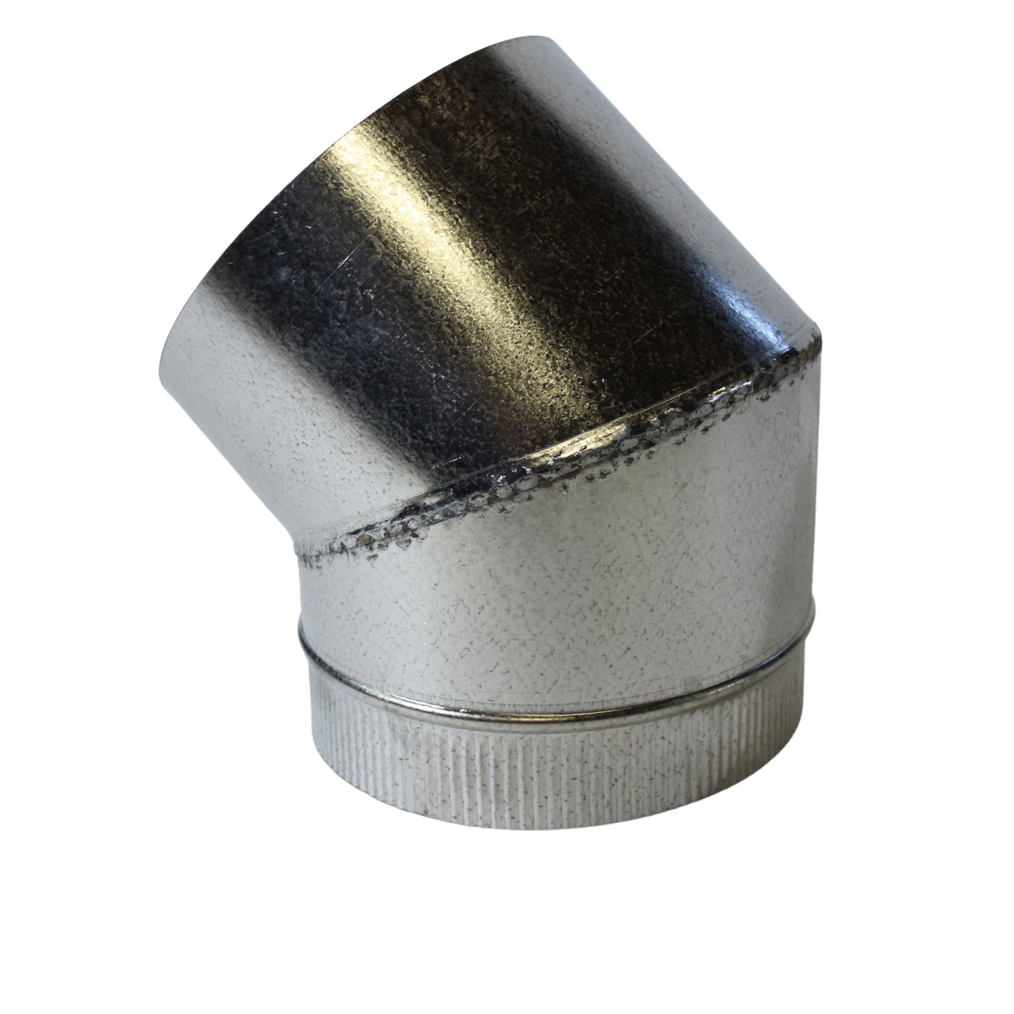 Jetmaster Chimney Pipe 45 - Degree Round Bend - Black Mild Steel, Stainless Steel or Galvanised Steel - Lifespace