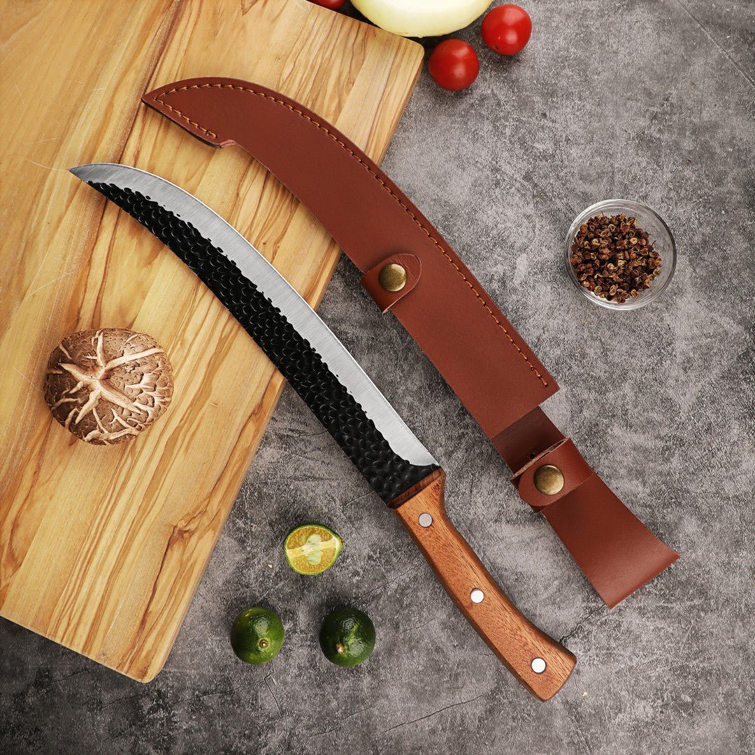 Lifespace 10'' Slaughter Knife with Rosewood Handle & Sheath - Lifespace