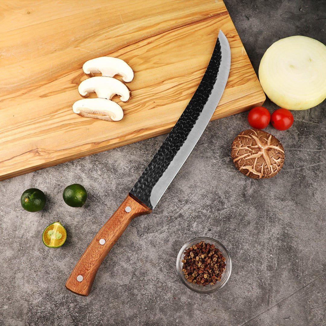 Lifespace 10'' Slaughter Knife with Rosewood Handle & Sheath - Lifespace