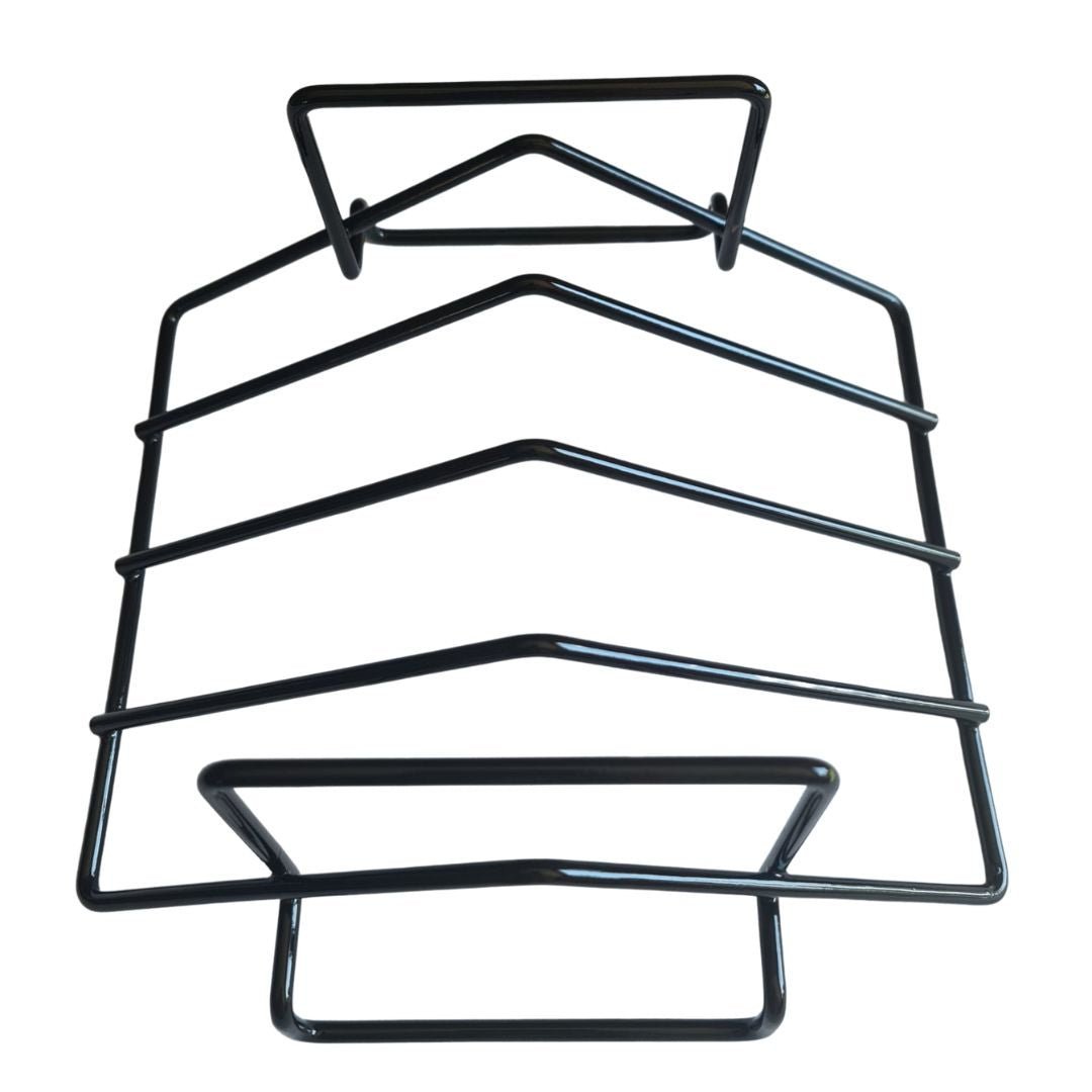 Lifespace 2-in-1 Rib Roast Rack - Black Porcelain Enamel - 3 Pack