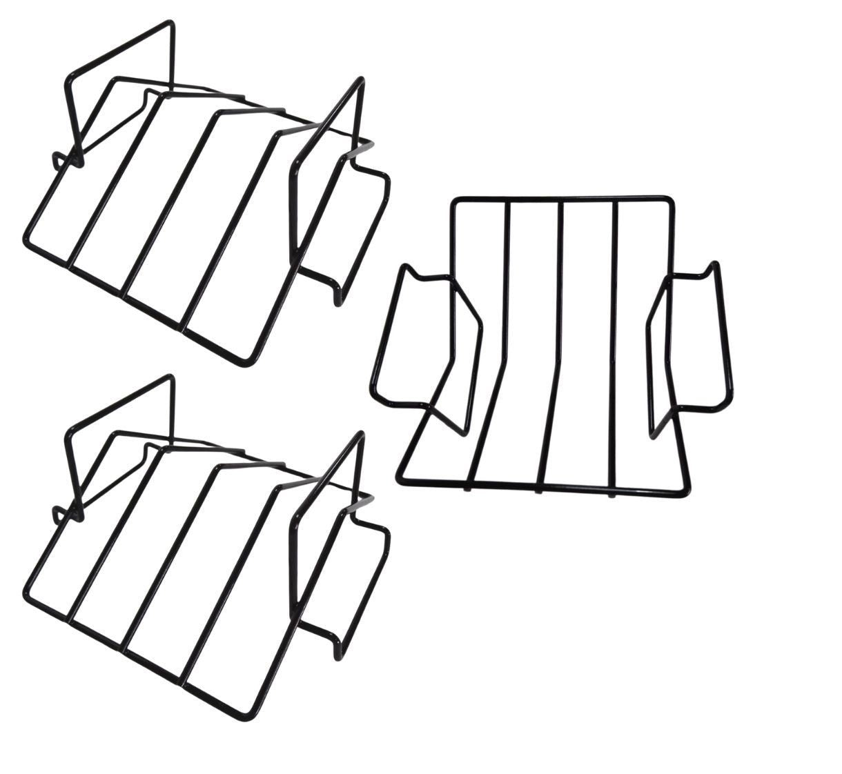Lifespace 2-in-1 Rib Roast Rack - Black Porcelain Enamel - 3 Pack