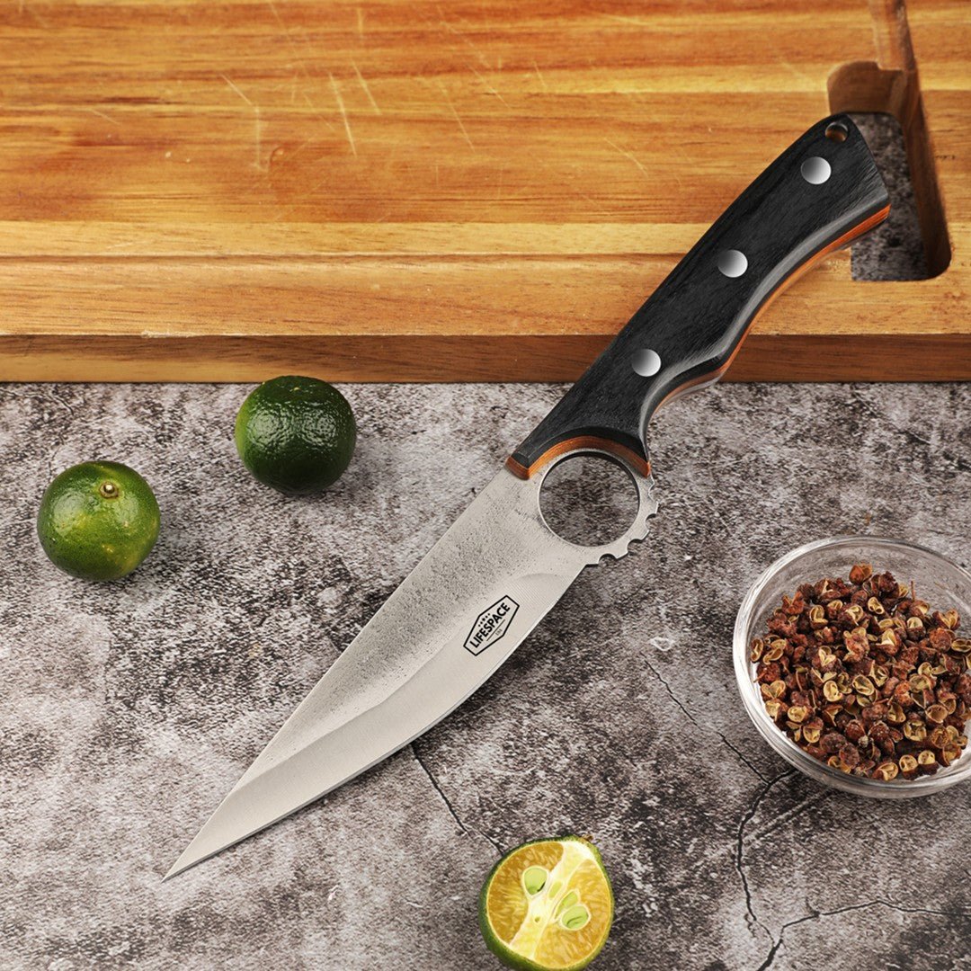 Lifespace 3-Piece Forged Butcher Knife Set — Cleaver, Butcher & Boning