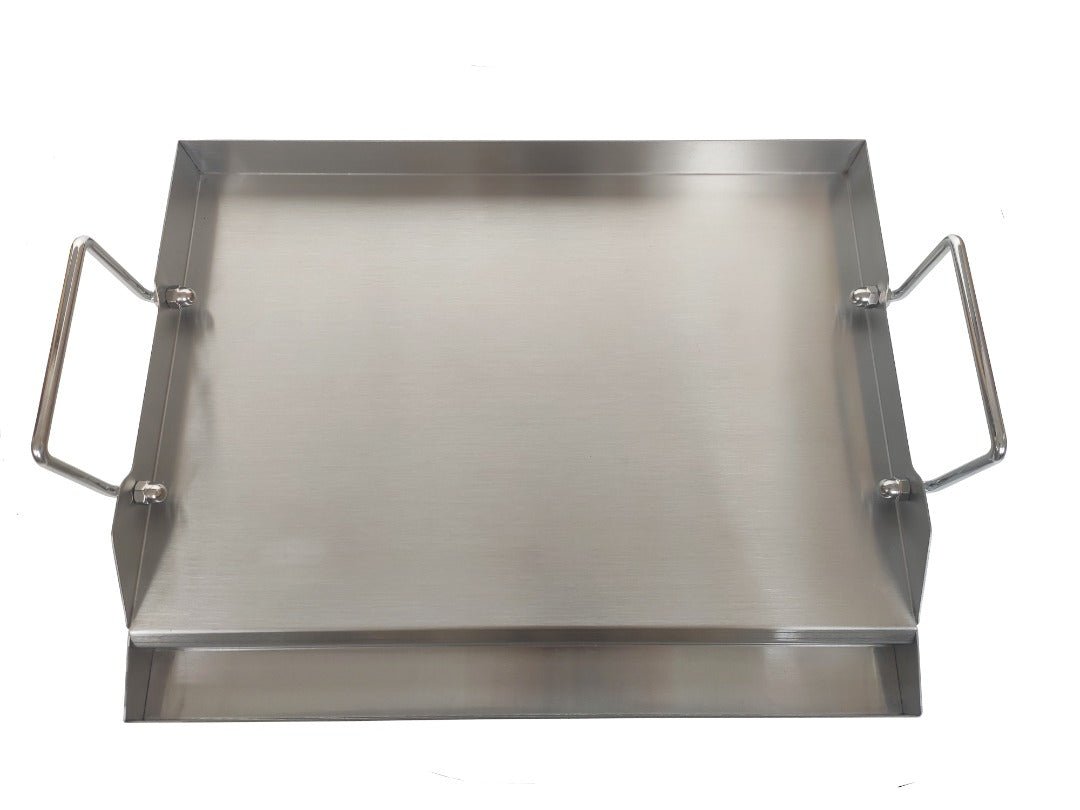 Lifespace 56cm Stainless Steel BBQ Flat Top Griddle & SS Smash Burger Press Bundle