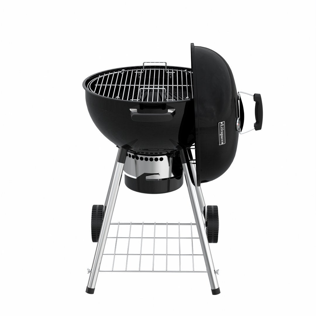 Lifespace 57cm Premium Charcoal Kettle Braai & Grill - thicker walls for better heat retention - Lifespace
