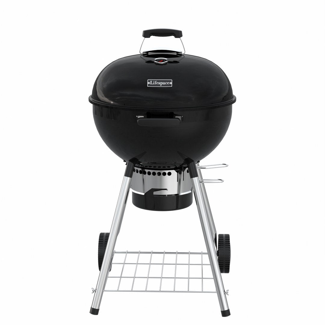 Lifespace 57cm Premium Charcoal Kettle Braai & Grill - thicker walls for better heat retention - Lifespace
