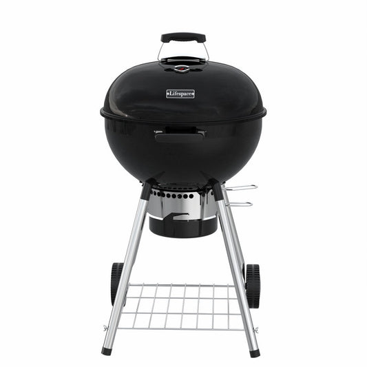 Lifespace 57cm Premium Charcoal Kettle Braai & Grill - thicker walls for better heat retention - Lifespace
