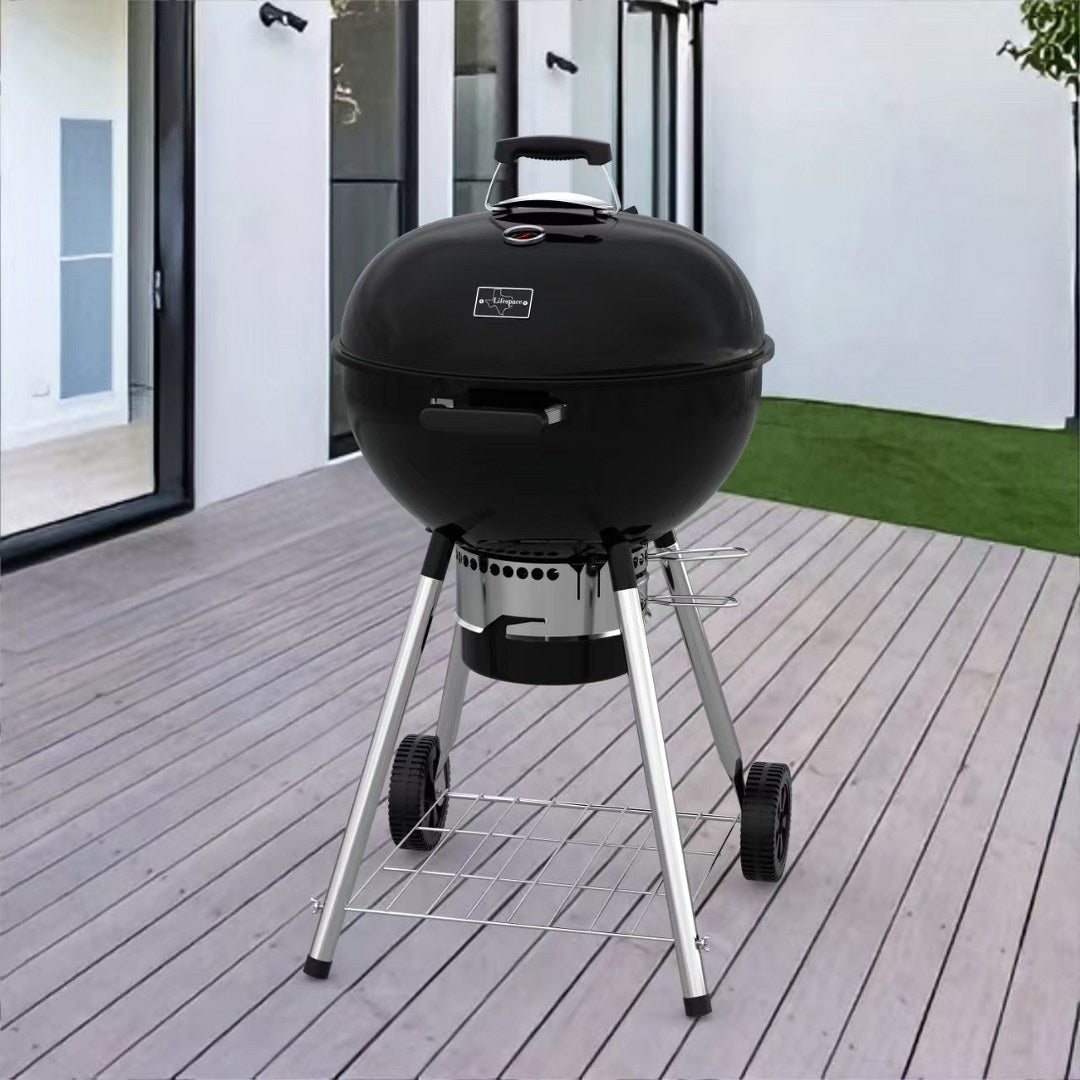 Lifespace 57cm Premium Charcoal Kettle Braai & Grill - thicker walls for better heat retention - Lifespace