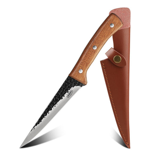 Lifespace 6'' Pointed 'Texas Toothpick' Filleting Knife with Rosewood Handle & Sheath - Lifespace
