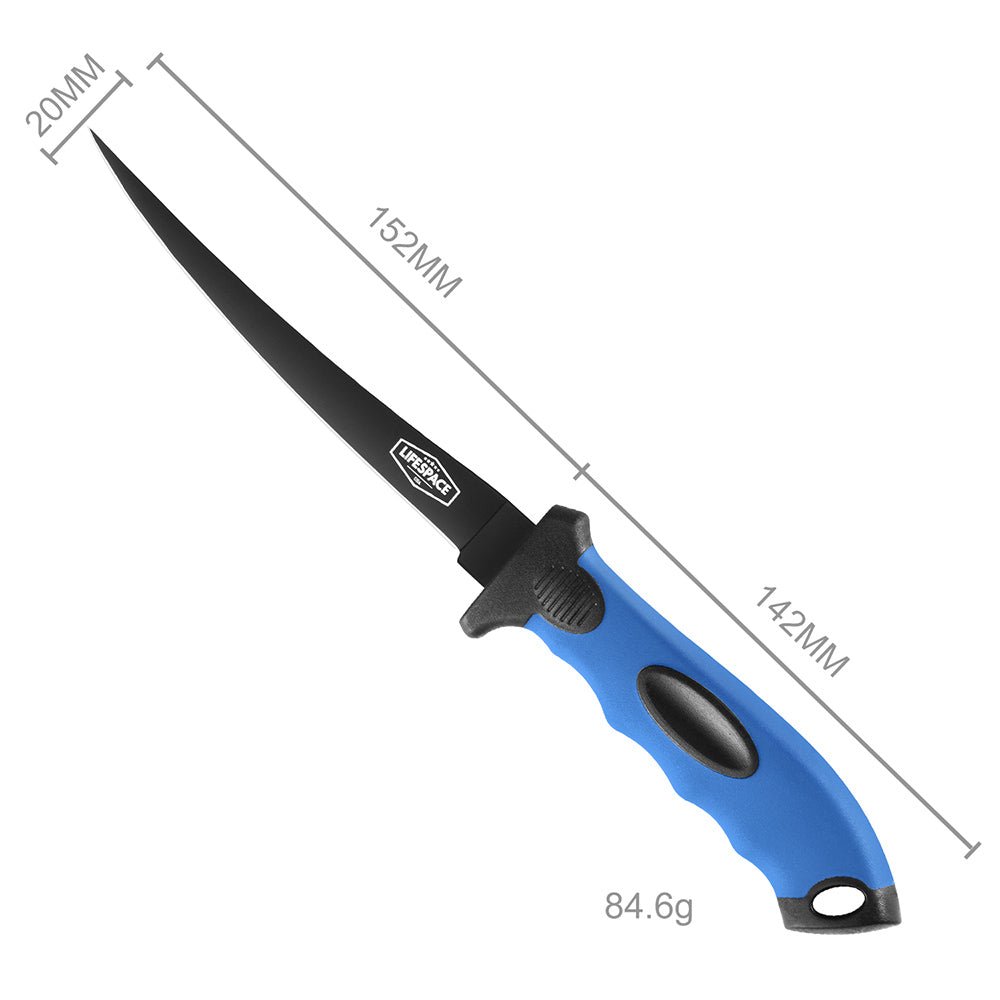 Lifespace 6" Stainless Steel Fish Filleting Knife With Sheath - Lifespace