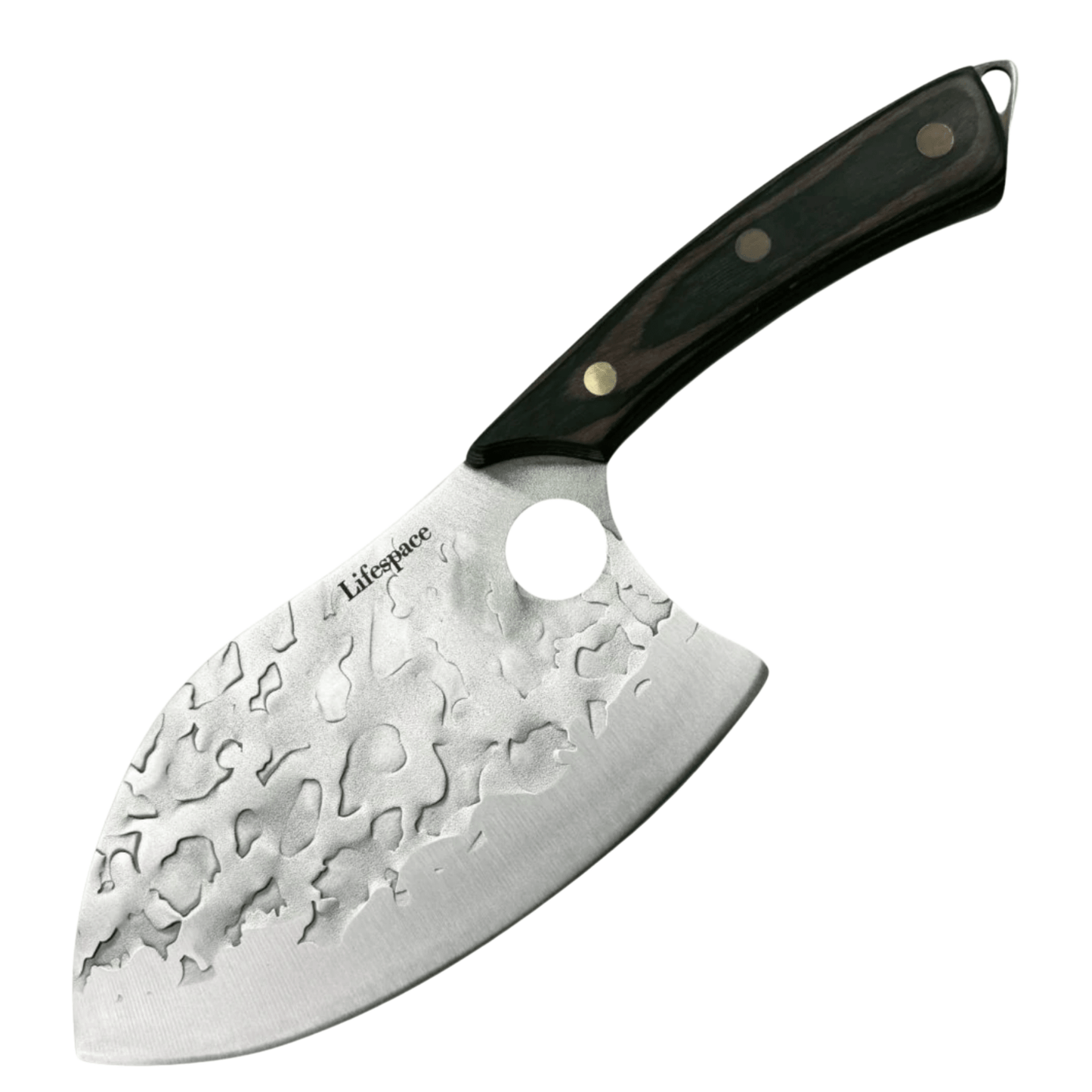 Lifespace 7" Peach Hammered Braai Cleaver with Hole - Lifespace