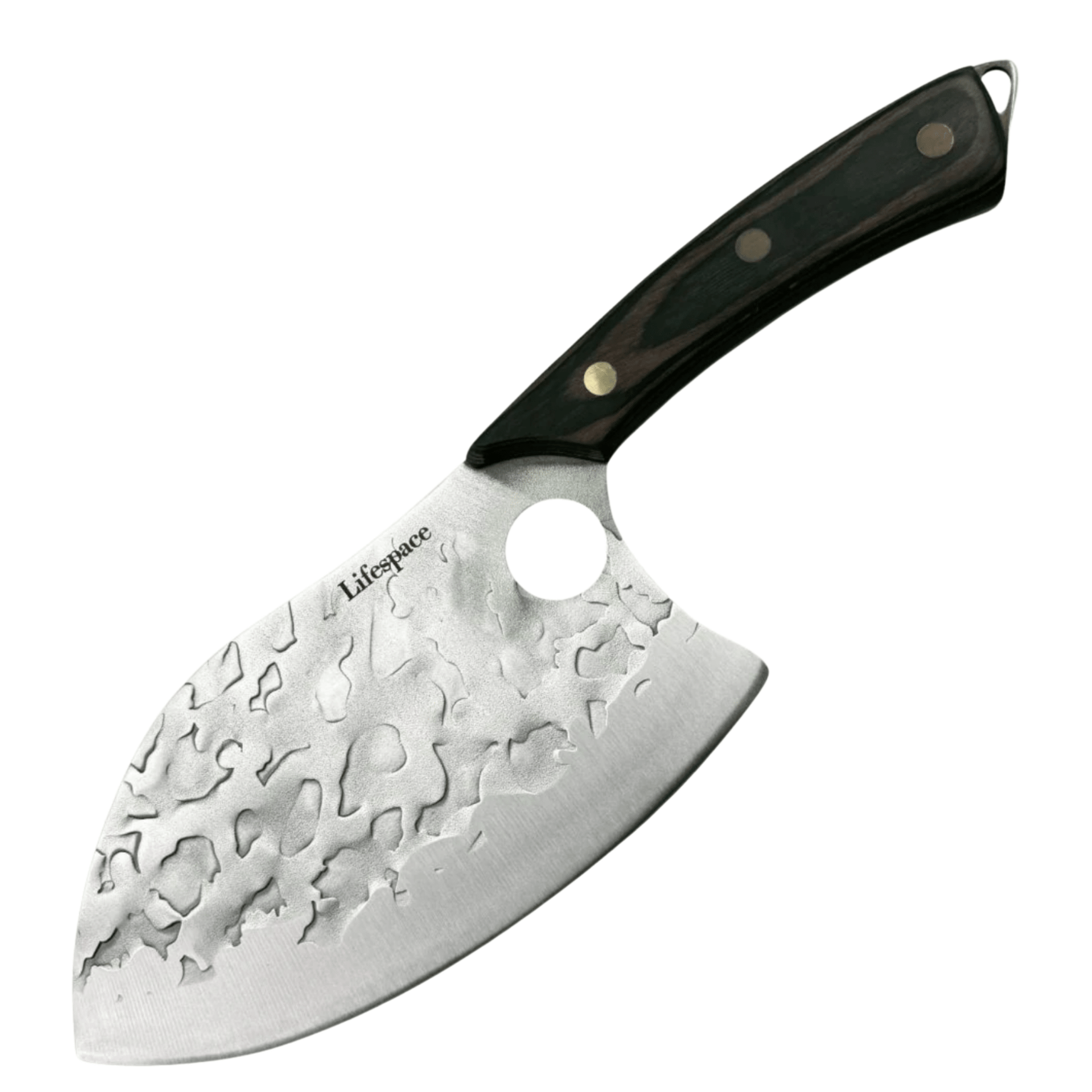 Lifespace 7" Peach Hammered Braai Cleaver with Hole - Lifespace