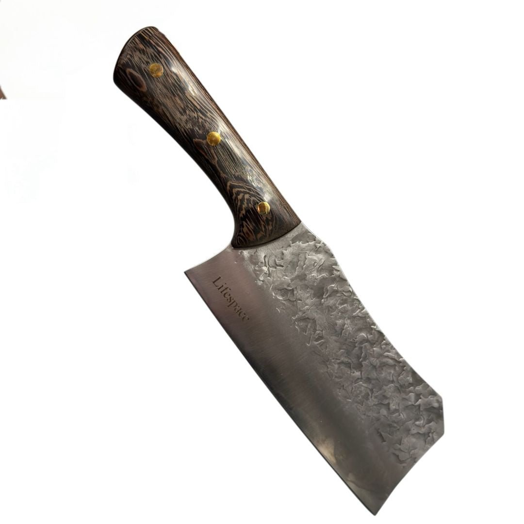 Lifespace 8" Chef Chopping Cleaver with 3 Rivets & Wood Handle - Lifespace