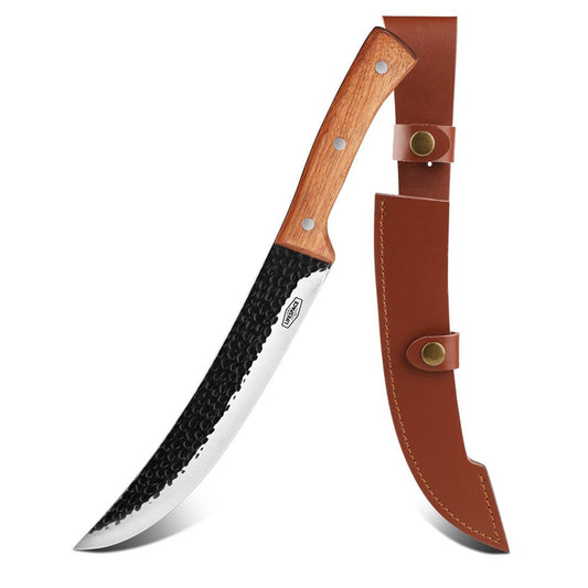 Lifespace 8'' Slaughter Knife with Rosewood Handle & Sheath - Lifespace
