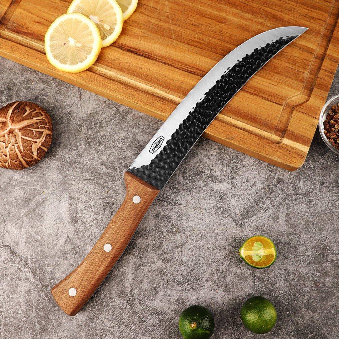 Lifespace 8'' Slaughter Knife with Rosewood Handle & Sheath - Lifespace