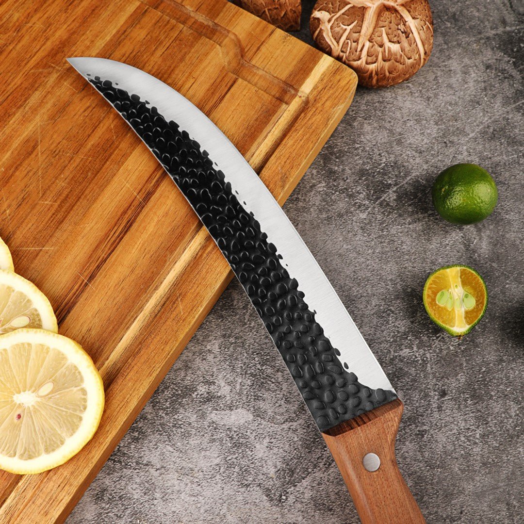 Lifespace 8'' Slaughter Knife with Rosewood Handle & Sheath - Lifespace