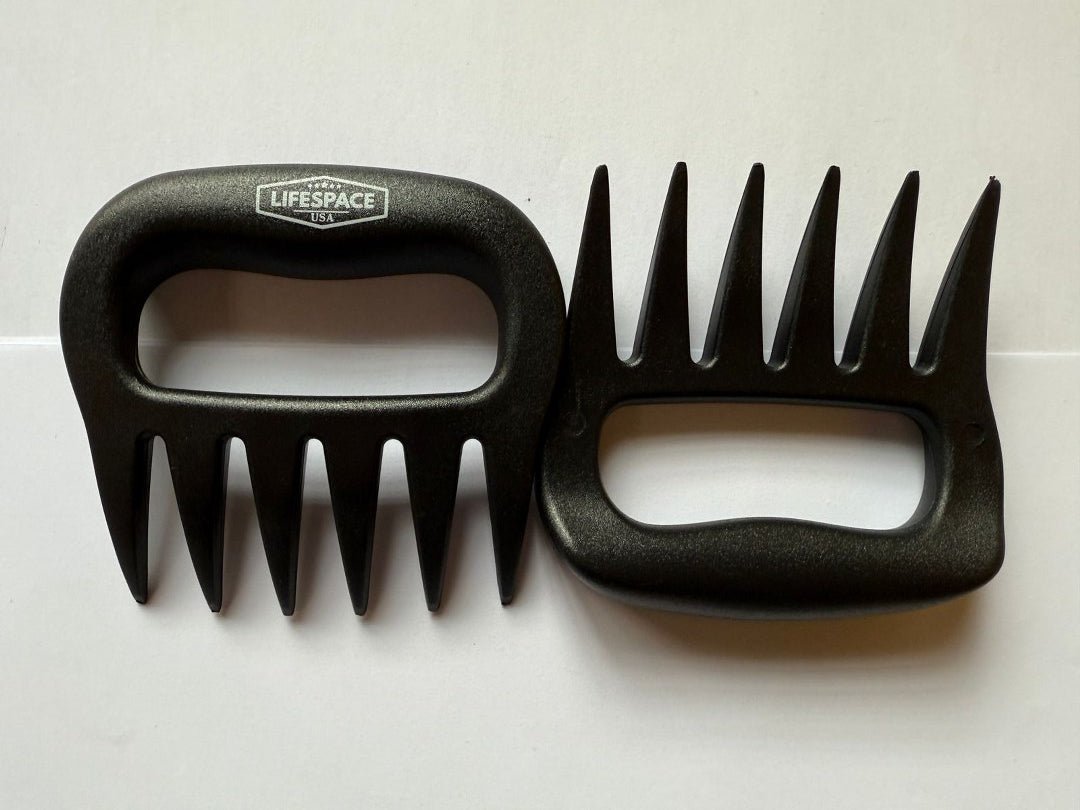 Lifespace BBQ Braai Essentials Meat Shredding Bundle: Nitrile Gloves (50-Pack) & Meat Shredding Bear Claws - Lifespace
