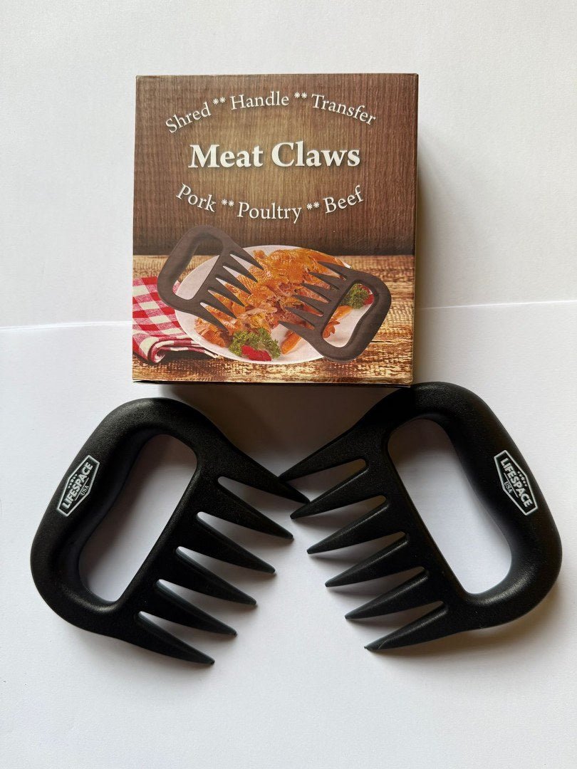 Lifespace BBQ Braai Essentials Meat Shredding Bundle: Nitrile Gloves (50-Pack) & Meat Shredding Bear Claws - Lifespace