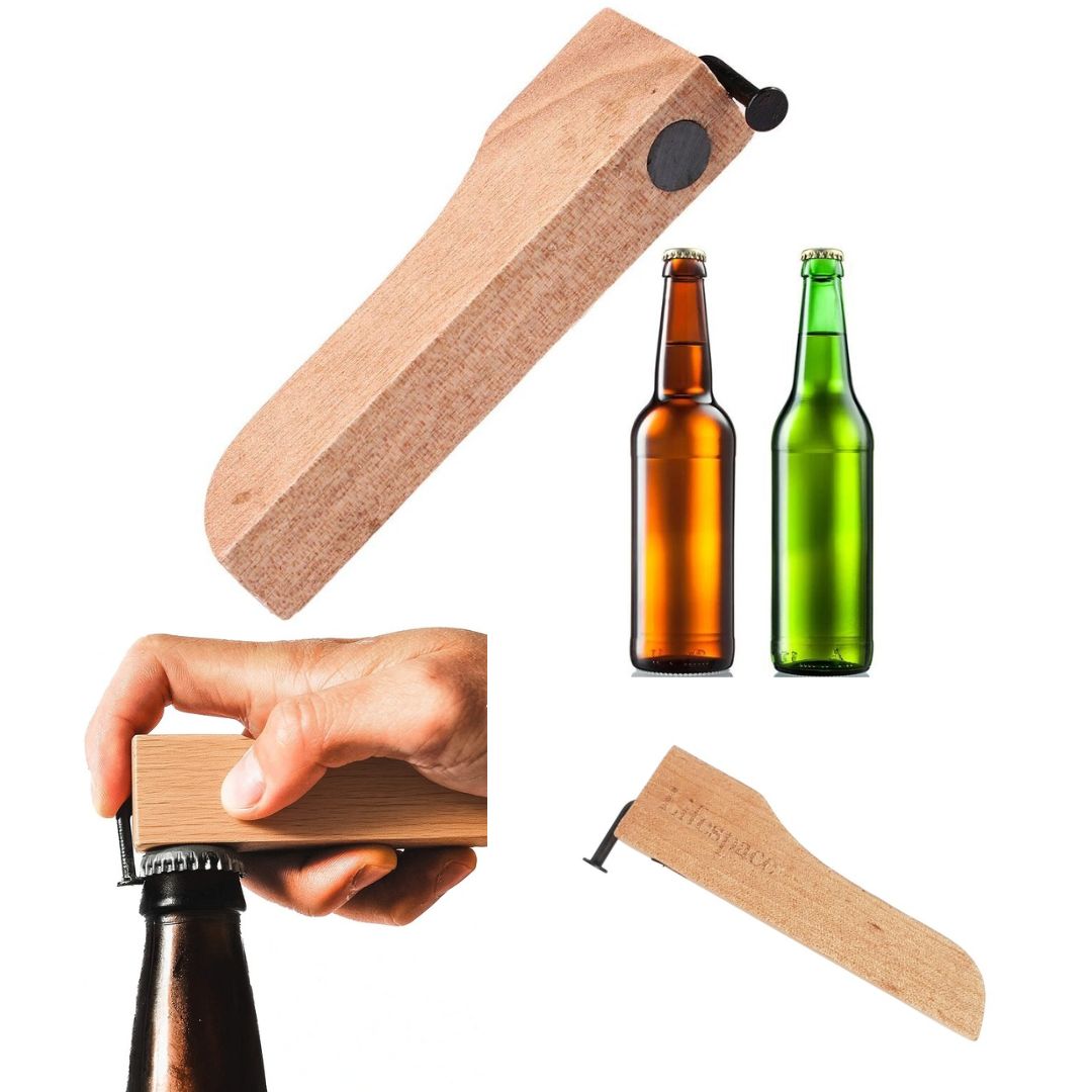Lifespace Beech Bent Nail Bottle Opener - 3-Pack - Lifespace