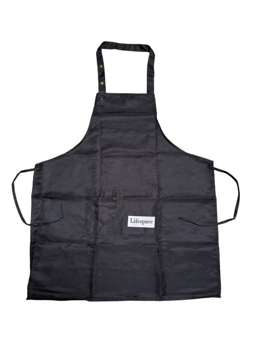 Lifespace Black Chef Apron With Adjustable Neck Strap - Lifespace