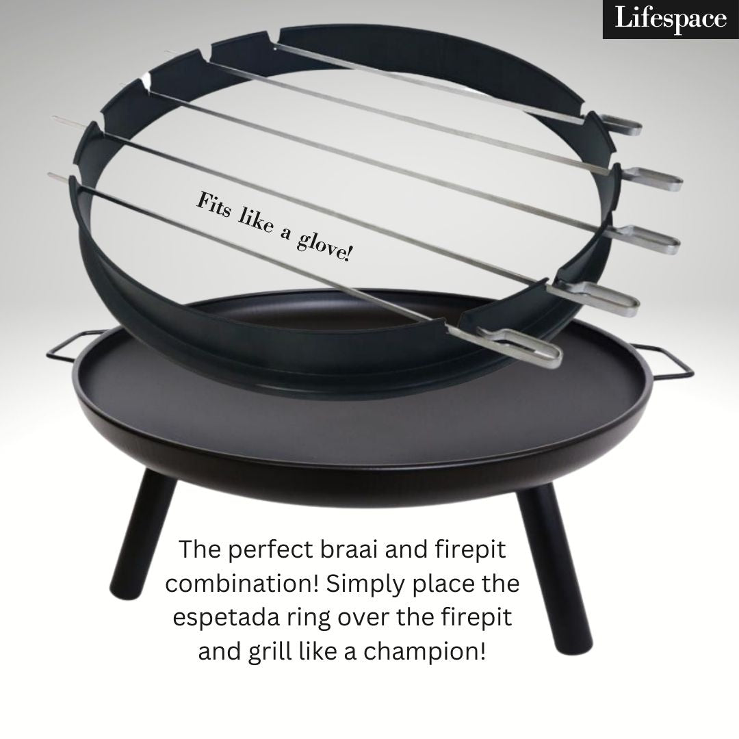 Lifespace Bowl Firepit & Espetada Skewer Bundle Set