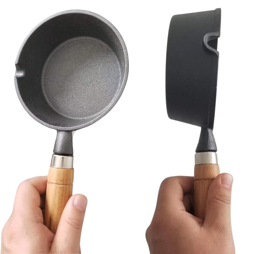 Lifespace Cast Iron Basting Pot & Premium Silicone Basting Brush Bundle - Lifespace