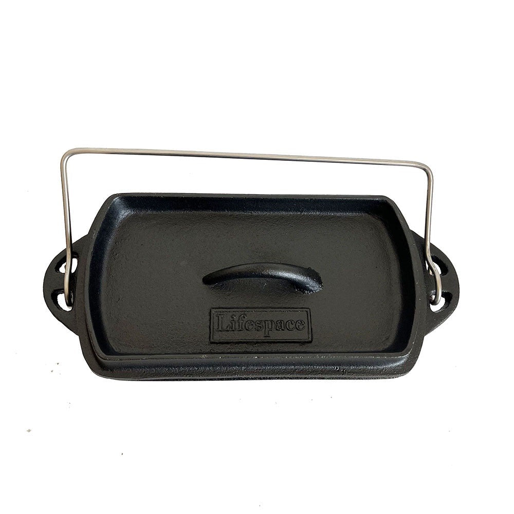 Lifespace Cast Iron Bread Pot with Handle & Free Bag + Potjie Clean & Care Kit Bundle - Lifespace