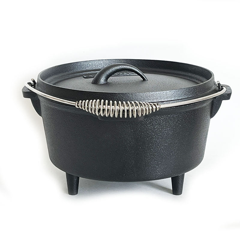 Lifespace Cast Iron Dutch Oven Bread Pot 24,5cm + Potjie Clean & Care Kit Bundle - Lifespace