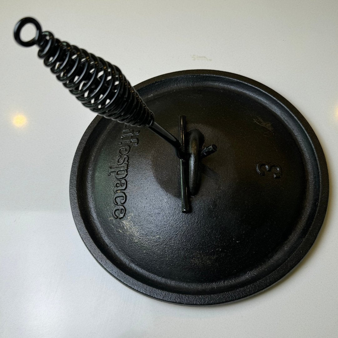 Lifespace Cast Iron Dutch Oven Combo – 24.5cm Bread Pot + 22cm Lid Lifter - Lifespace