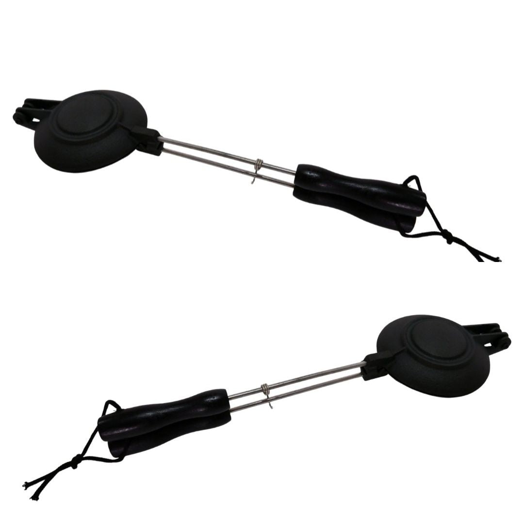Lifespace Cast Iron Jaffle Irons (2-Pack) + 400ml Non-Stick Spray Combo Pack - Lifespace