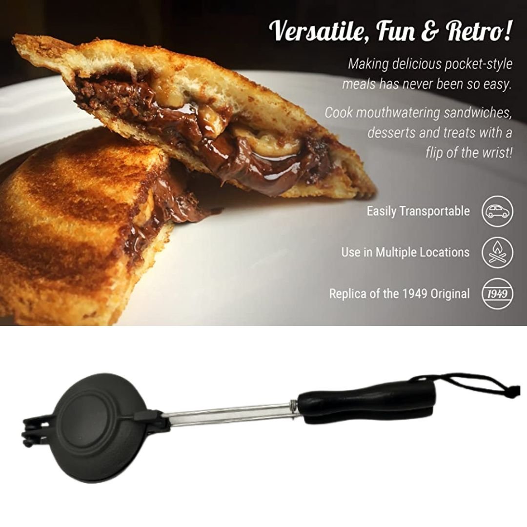 Lifespace Cast Iron Jaffle Irons (2-Pack) + 400ml Non-Stick Spray Combo Pack - Lifespace