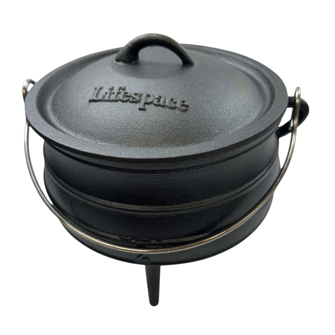 Lifespace Cast Iron No 2 Potjie Pot - 6lt - Lifespace