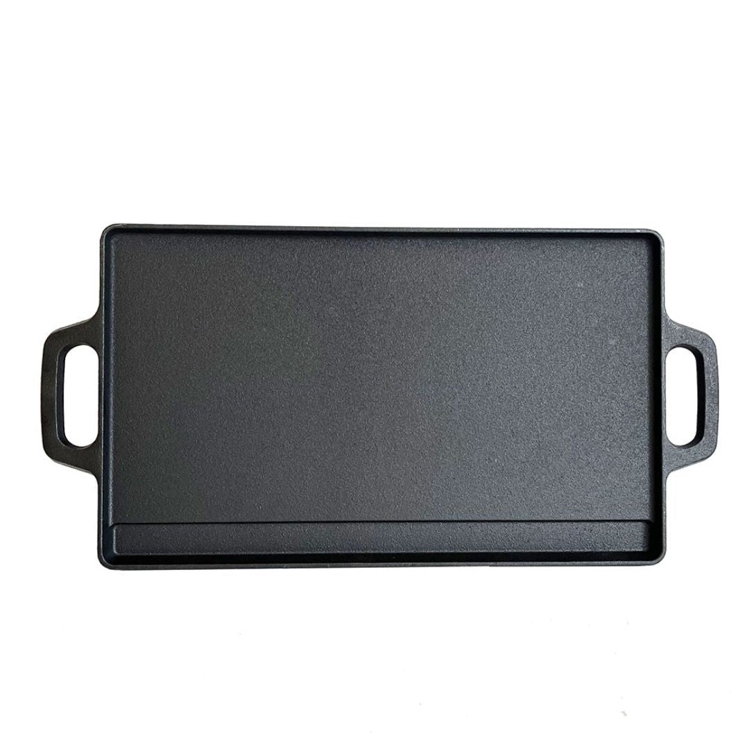 Lifespace Cast Iron Reversible Griddle Plate Pan + Potjie Clean & Care Kit Bundle - Lifespace