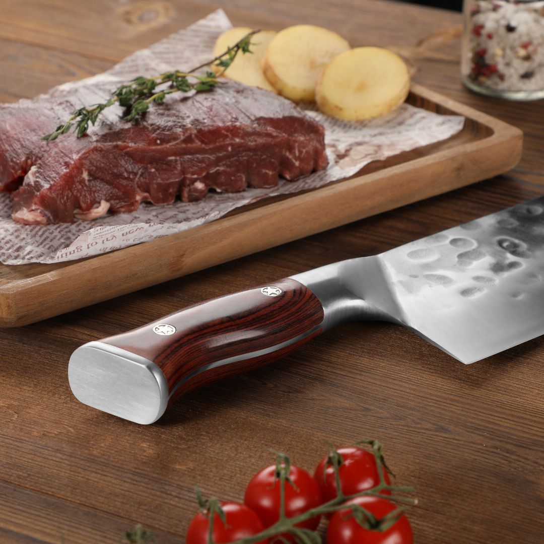 Lifespace Dual Cleaver Combo – Curved + Square Meat Cleaver Set - Lifespace