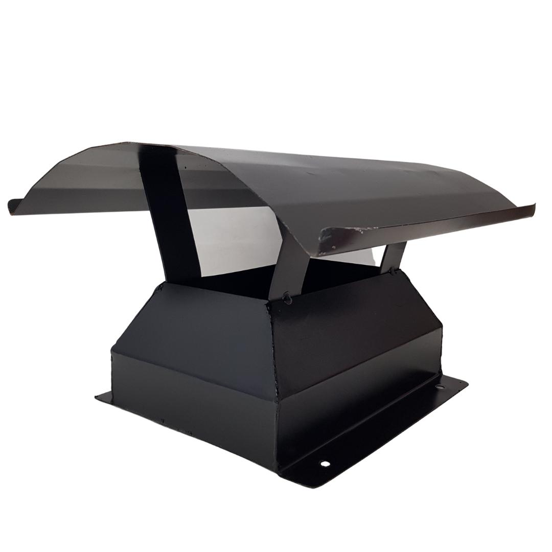 Home Fires Mild Steel Fireplace and Braai Flue Pipe Fixed Cowls - Bolt-On - Various Size Options