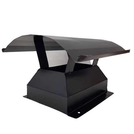 Home Fires Mild Steel Fireplace and Braai Flue Pipe Fixed Cowls - Bolt-On - Various Size Options