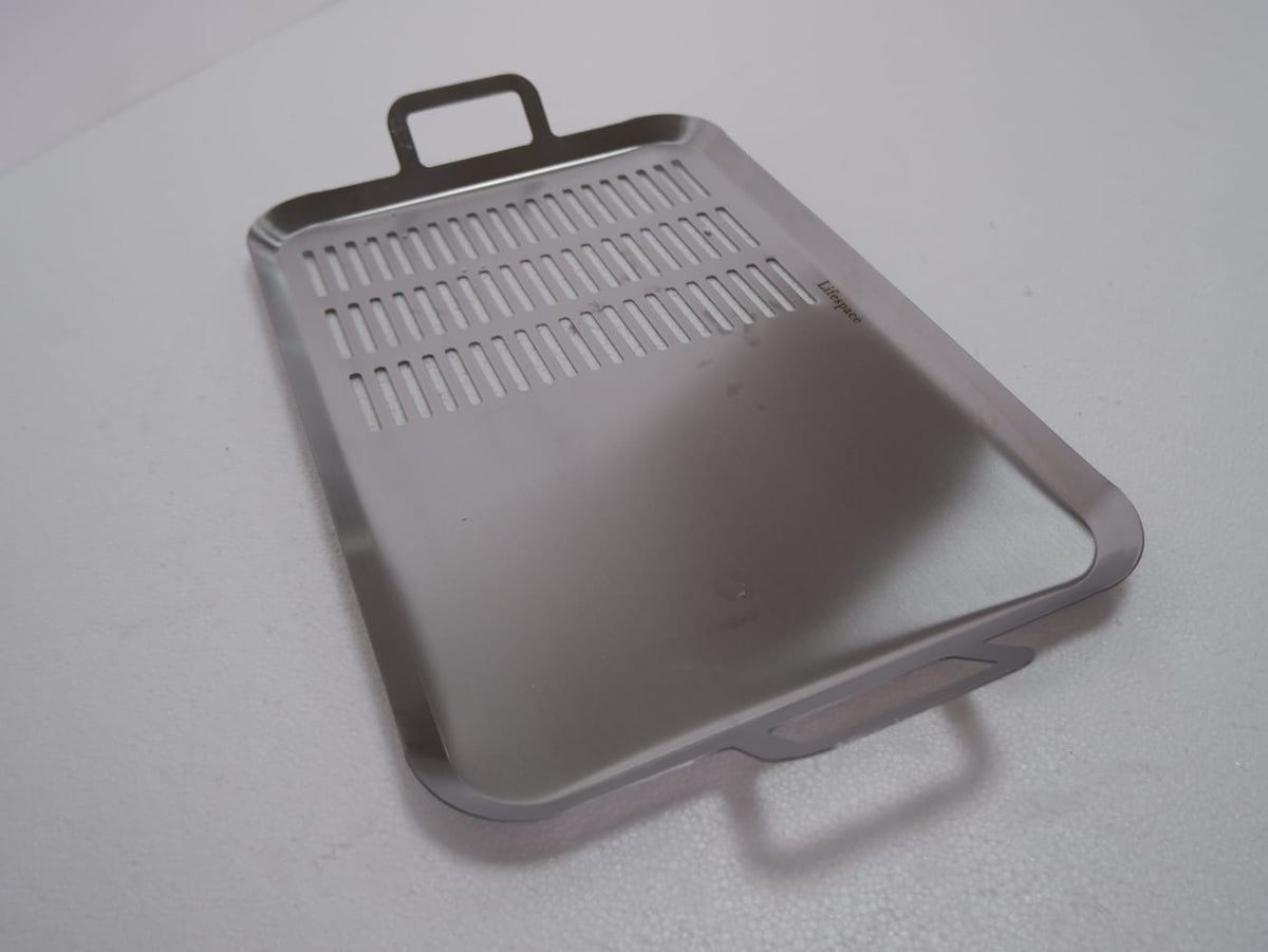 Lifespace Large Braai Breakfast Pan (Half-Perforated) + 400ml Non-Stick Spray Combo Pack - Lifespace