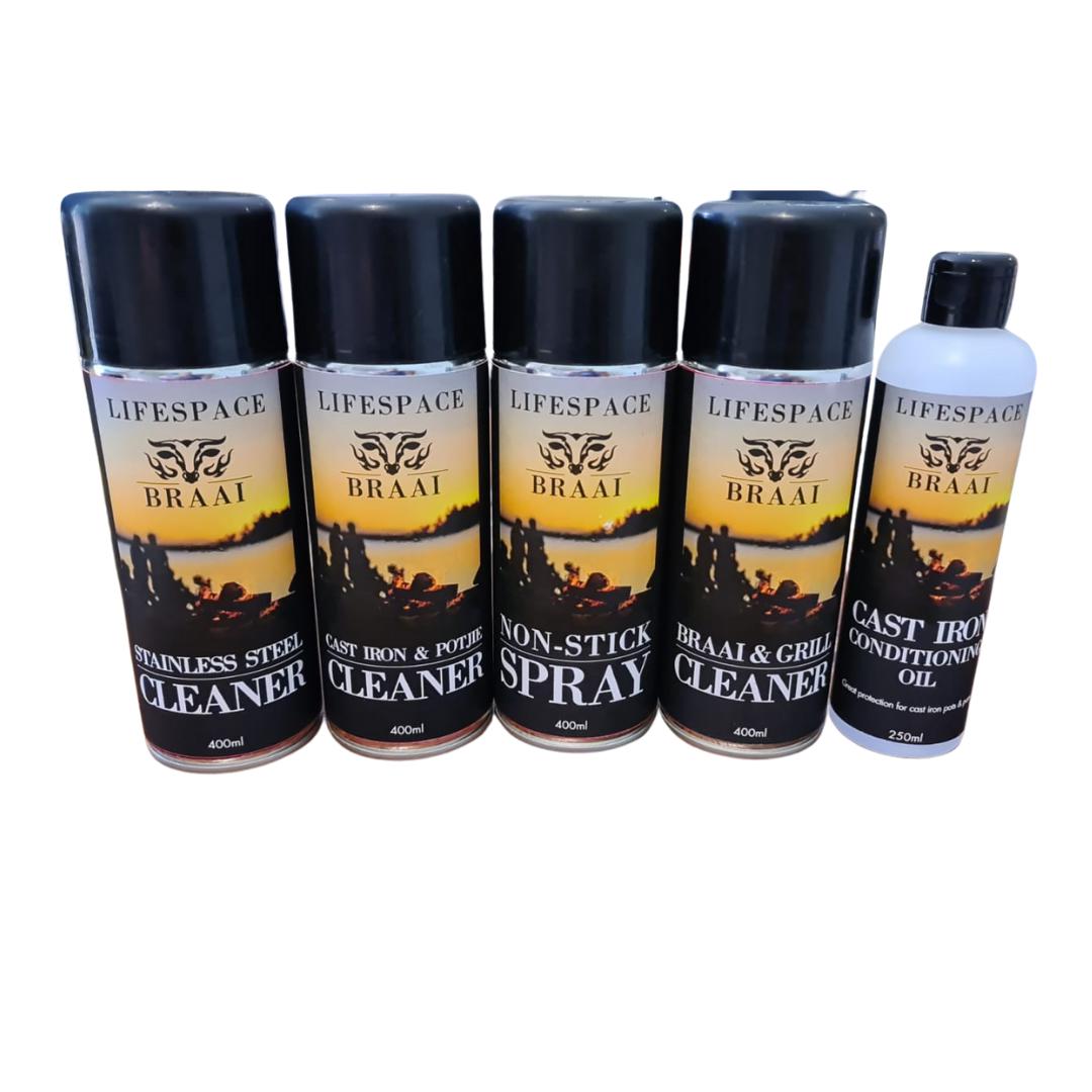 Lifespace Larger Braai Breakfast Pan (Solid Base) + 400ml Non-Stick Spray Combo Pack - Lifespace