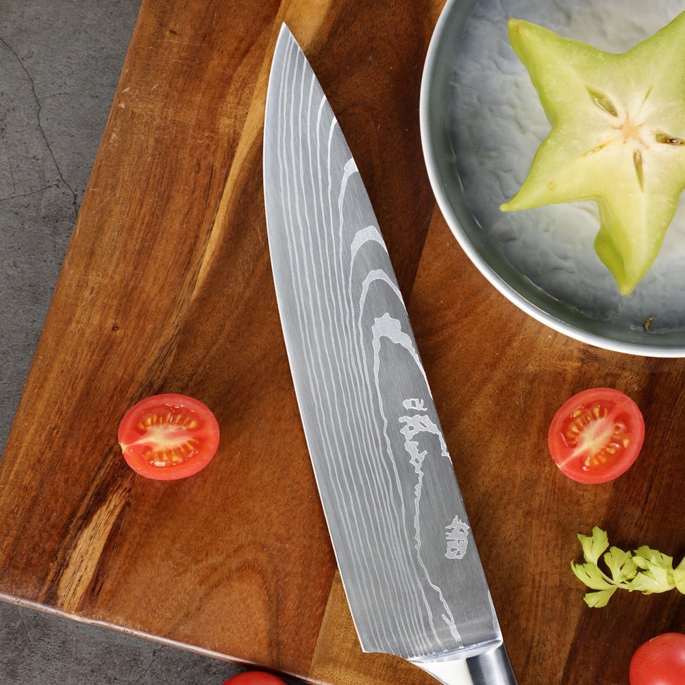 Lifespace Laser Engraved Kitchen Chef Knife in a Gift Box - Lifespace