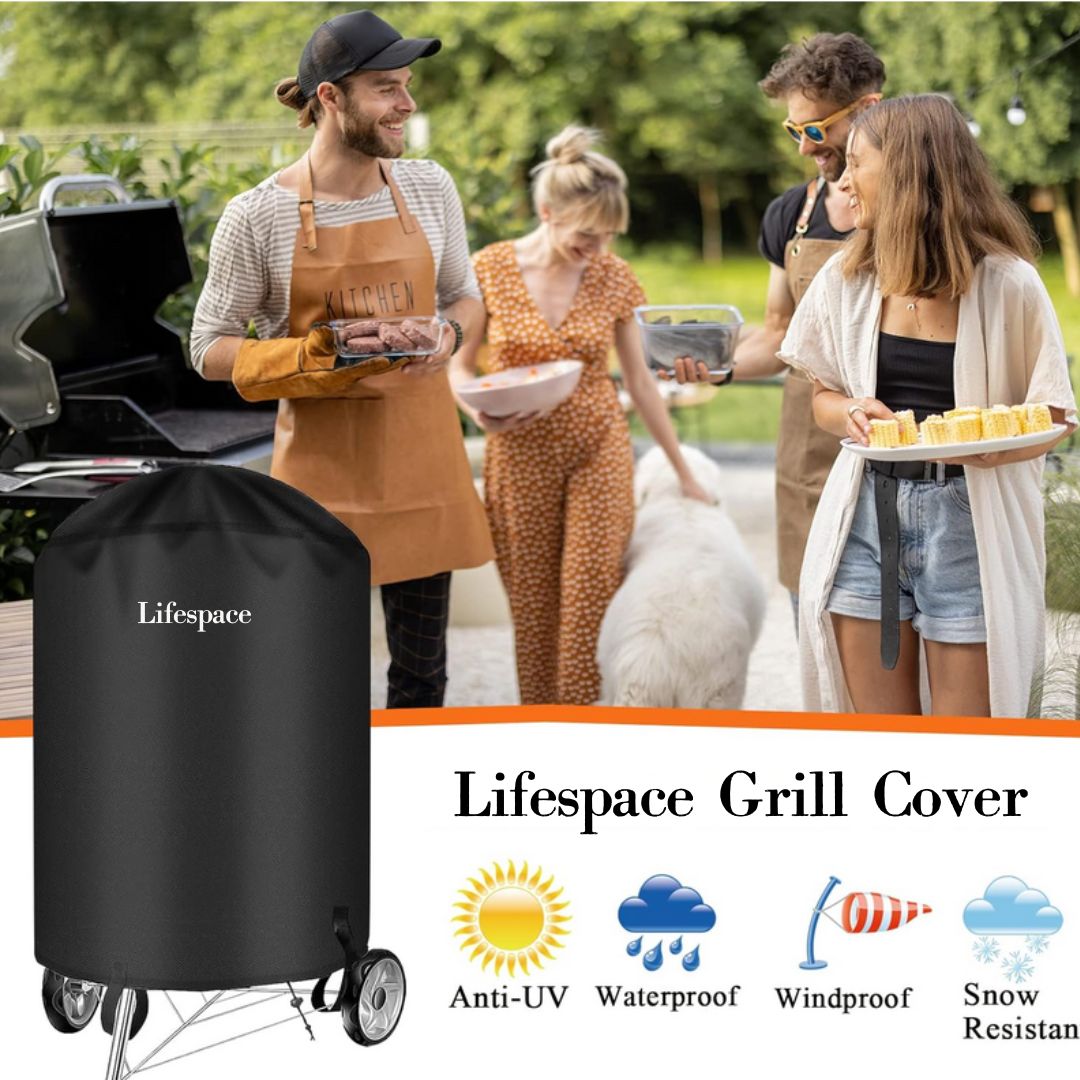 Lifespace Premium 57cm Charcoal Kettle Braai & Kettle Braai Cover Bundle