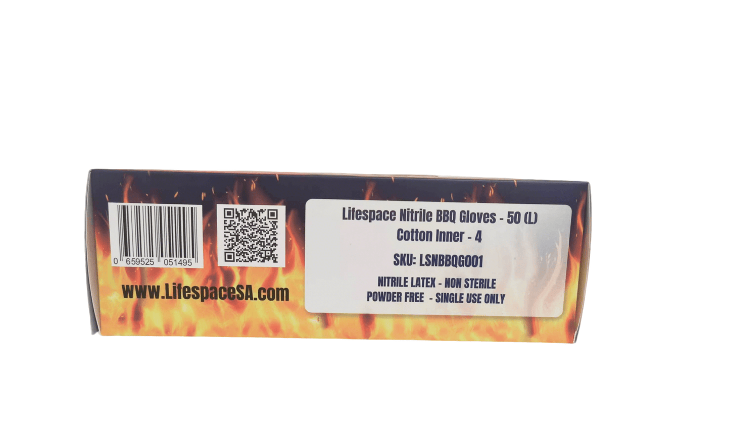 Lifespace Nitrile BBQ Gloves with Cotton Inner - Lifespace