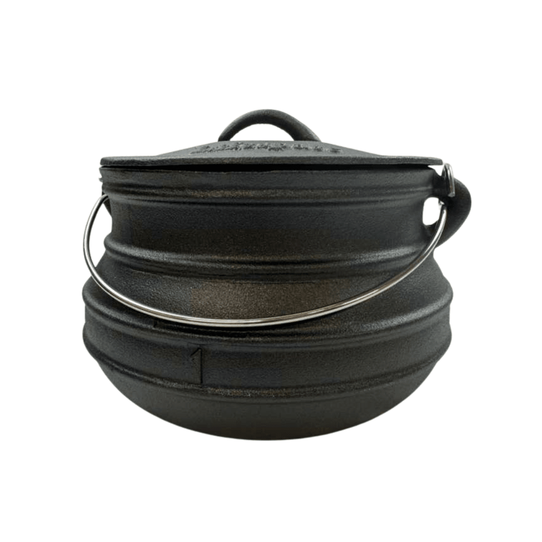 Lifespace No. 1 Cast Iron Flat Bottom Potjie Pot - 4.7lt + Potjie Clean & Care Kit Bundle - Lifespace