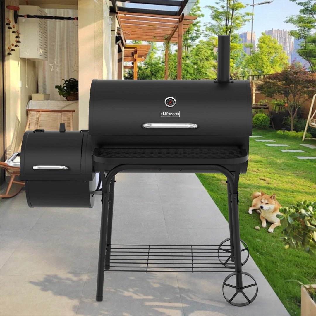 Lifespace Offset Barrel Smoker & Braai + Lifespace 145cm Braai Cover Bundle