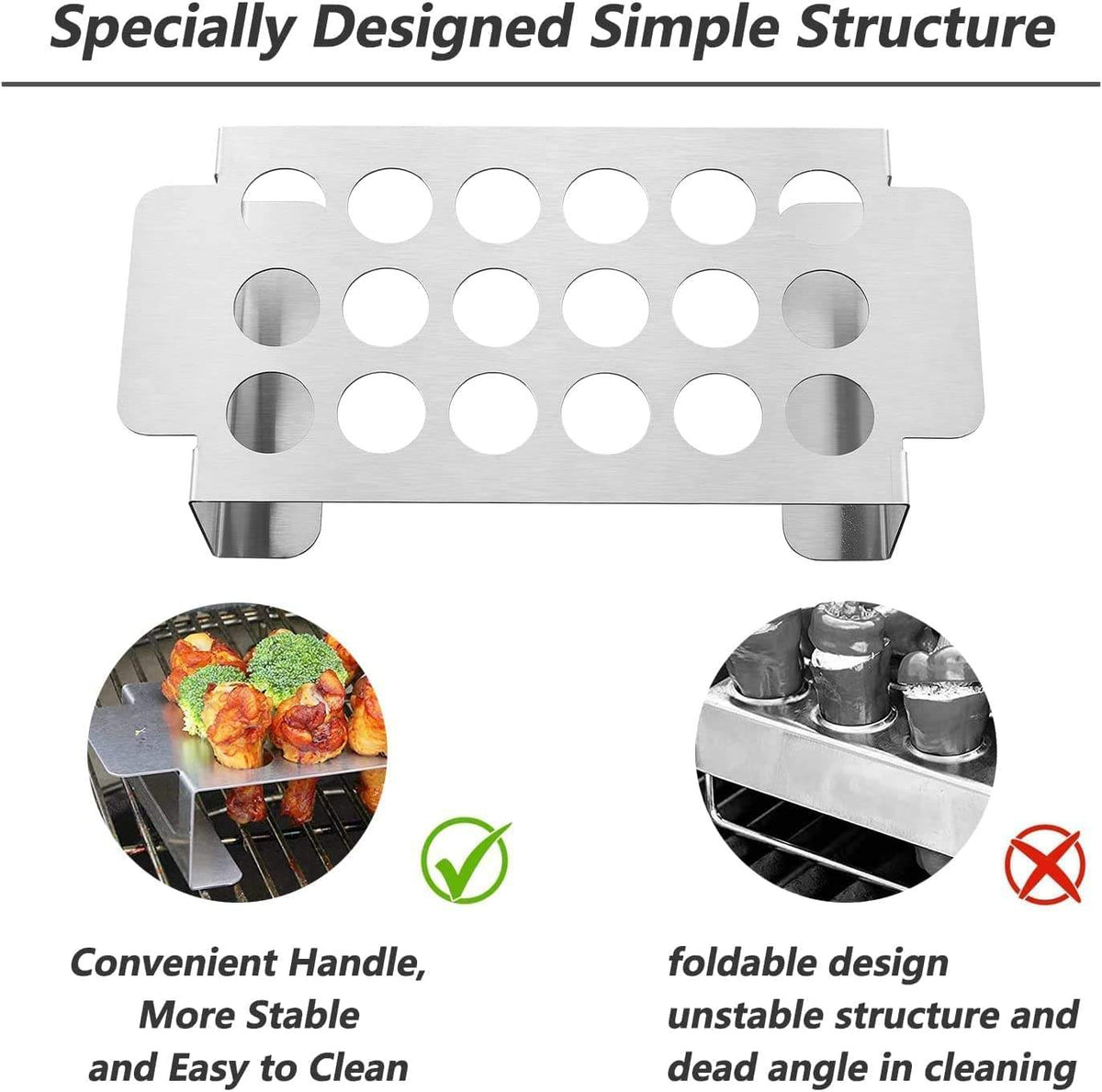 Lifespace Patio & Braai Essentials Bundle – Round Side Table + 2x Jalapeño/Drumstick Racks + Chrome Condiment Caddy - Lifespace