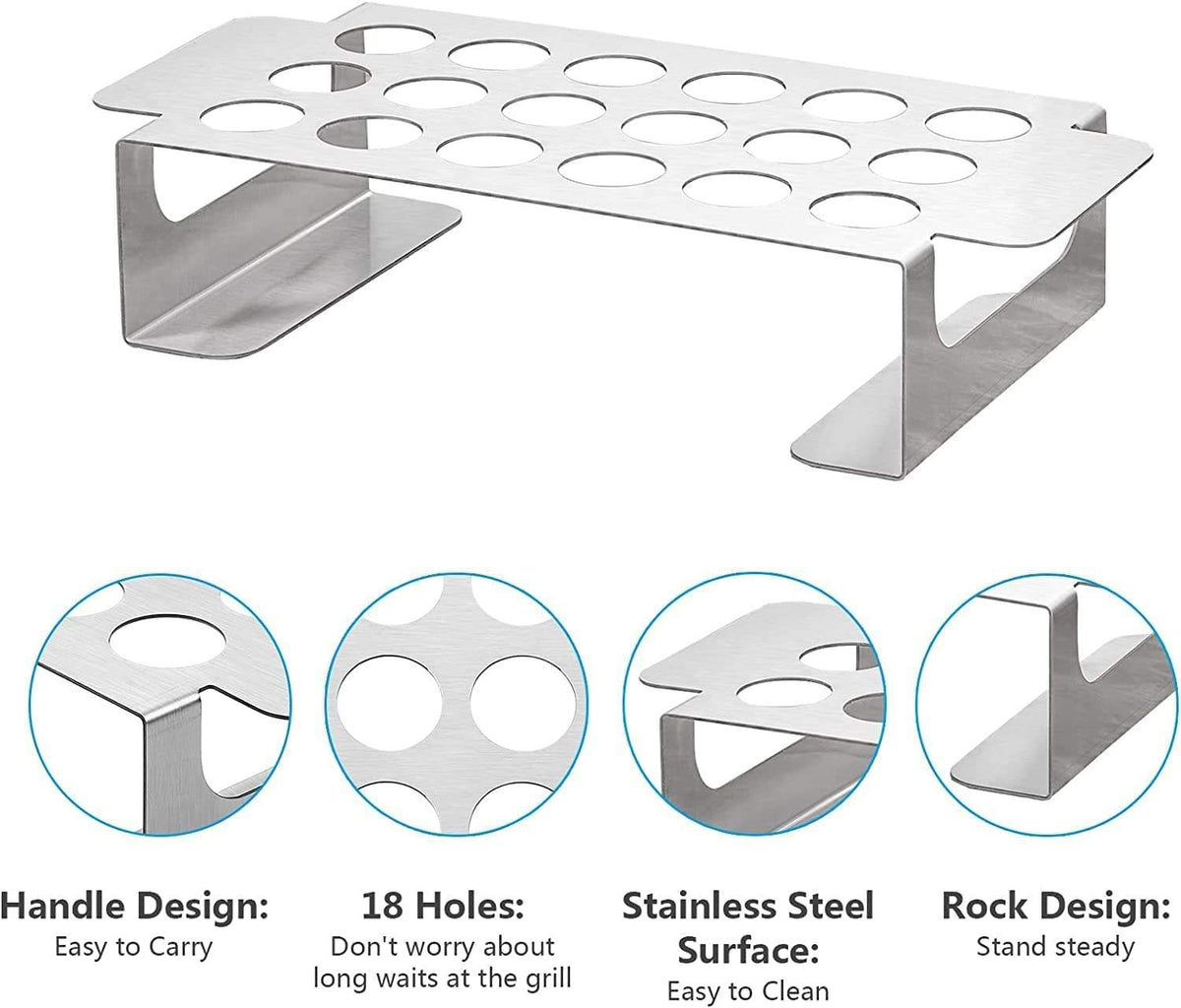 Lifespace Patio & Braai Essentials Bundle – Round Side Table + 2x Jalapeño/Drumstick Racks + Chrome Condiment Caddy - Lifespace