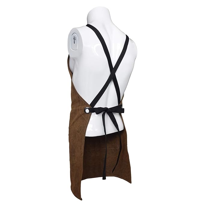 Lifespace Premium Khaki Wax Canvas BBQ Grill Work Apron with Pockets - Lifespace