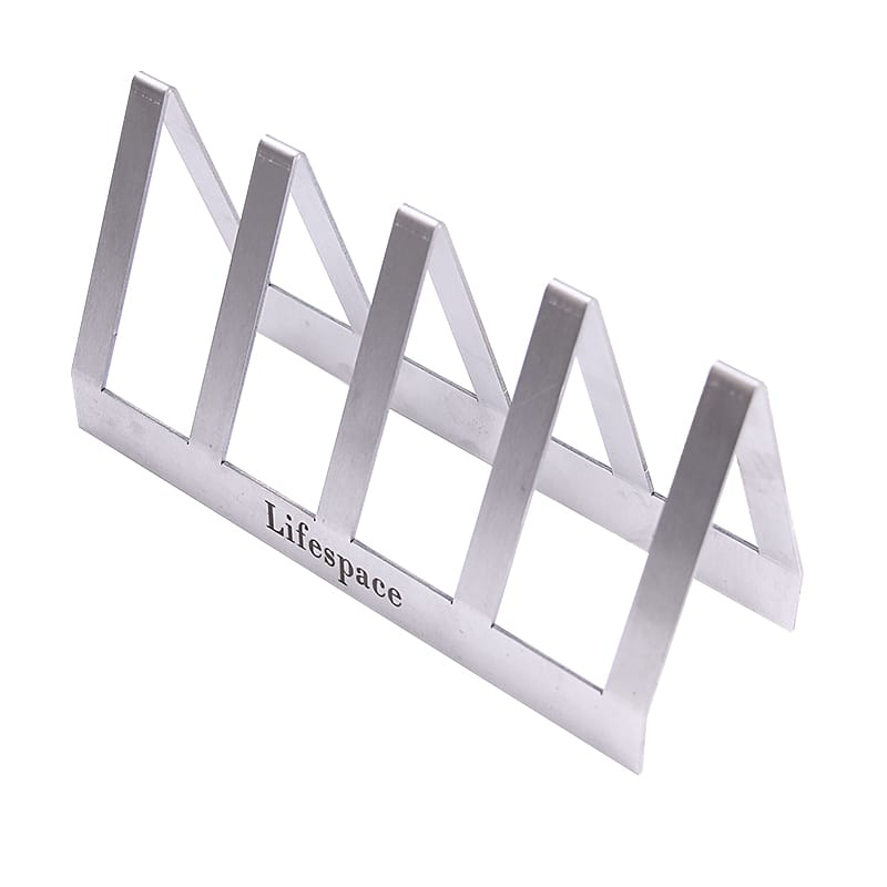 Lifespace Premium Stainless Steel T-Bone / Chop Rack - 4 Slot (2 pack) - Lifespace