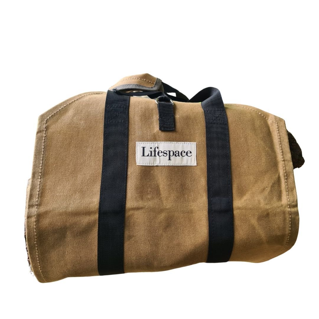 Lifespace Quality Firewood Log Holder & Carrier Bag Bundle - Lifespace