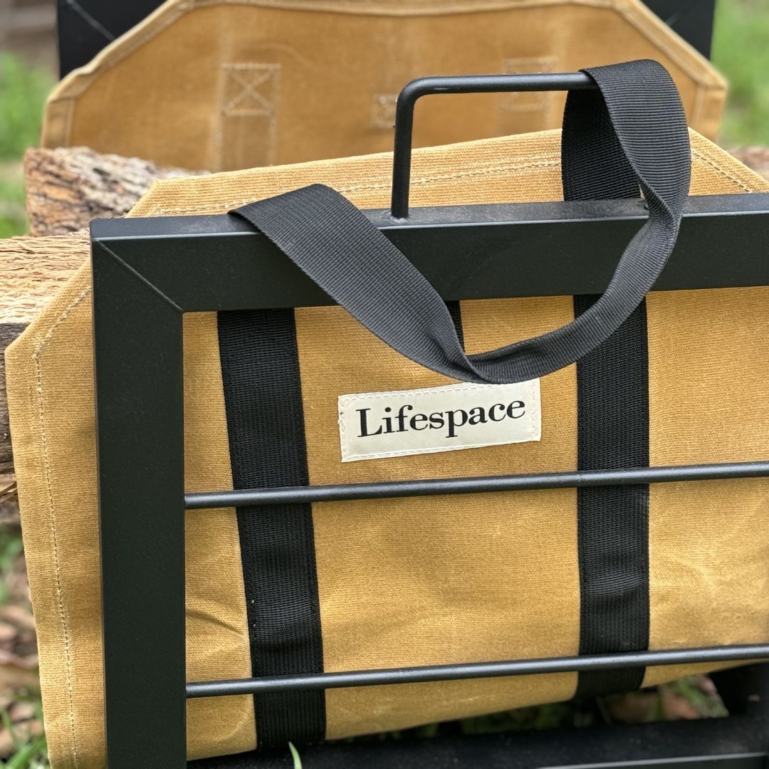 Lifespace Quality Firewood Log Holder & Carrier Bag Bundle - Lifespace